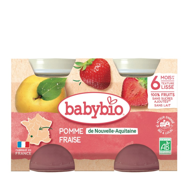 Pomme Fraise dès 6 mois 2x130g
