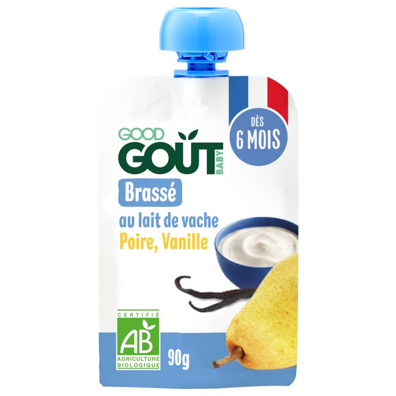 Bio Gourde brassé poire vanille dès 6 mois 90g