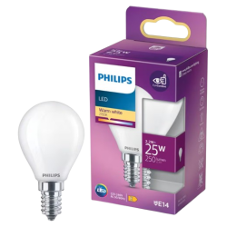 Ampoule LED sphérique 25W E14 couleur chaude