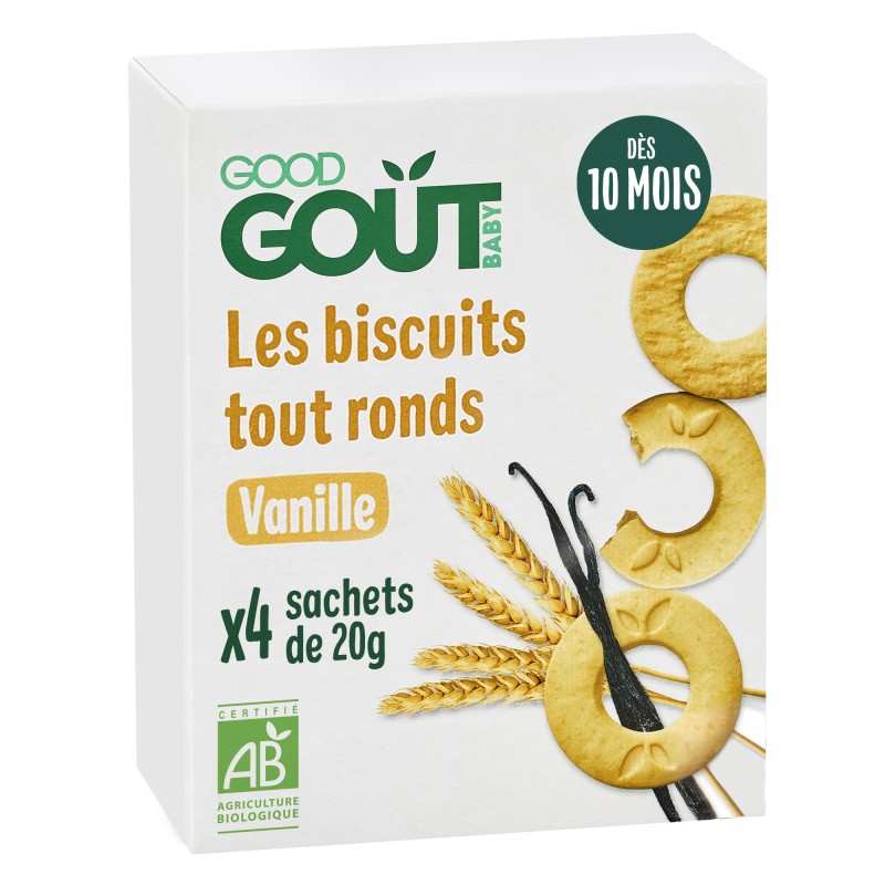 Bio Biscuits tout ronds vanille dès 10 mois 80g