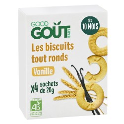 Bio Biscuits tout ronds vanille dès 10 mois 80g