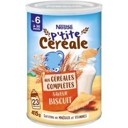 P'tite céréale aux céréales complètes biscuit en poudre dès 6 mois 415g