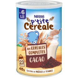 P'tite céréale aux céréales complètes cacao en poudre dès 6 mois 415g