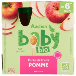 Gourde purée de fruits à la pomme dès 6 mois 4x85g