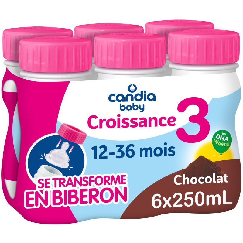 Croissance Lait Chocolat dès 10 mois 6x25cl
