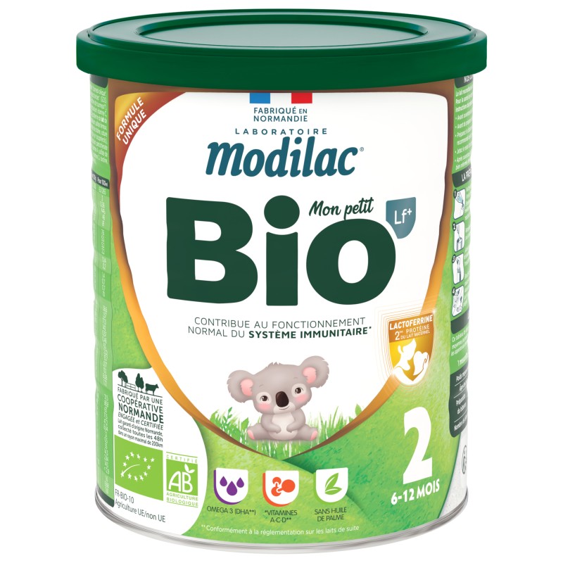 Lait en poudre 2ème âge bio dès 6 mois 800g