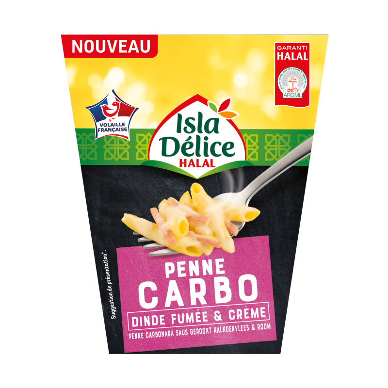 Box penne carbo dinde et crème halal 300g