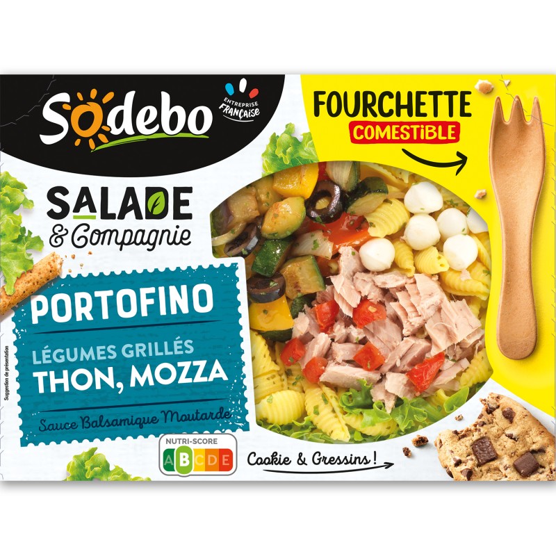 Salade & compagnie portofino légumes grillés thon et mozzarella 320g