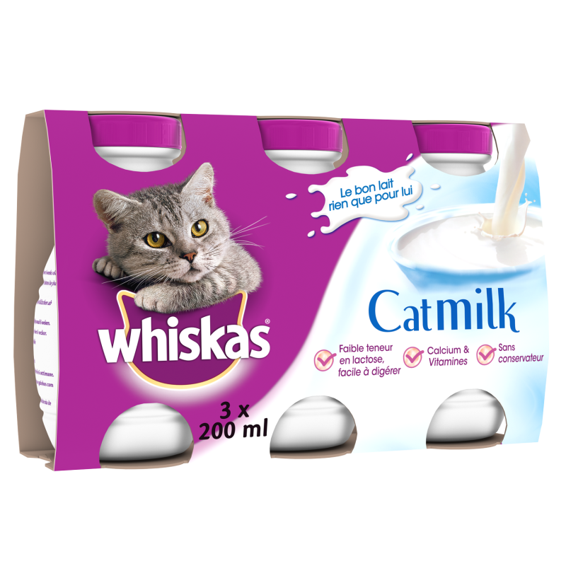 Cat Milk Bouteilles Lait Pour Chat 3x200ml