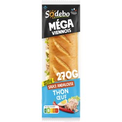 Sandwich méga viennois thon oeuf sauce andalouse 270g