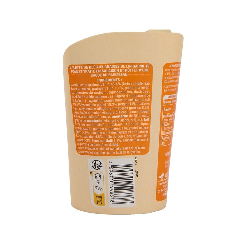 Wrap poulet rôti sauce césar 2x95g