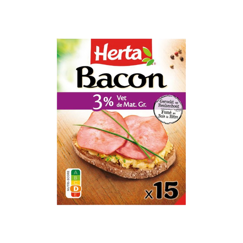 Bacon 3%MG x15 150g