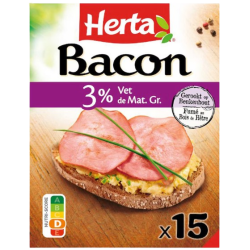 Bacon 3%MG x15 150g