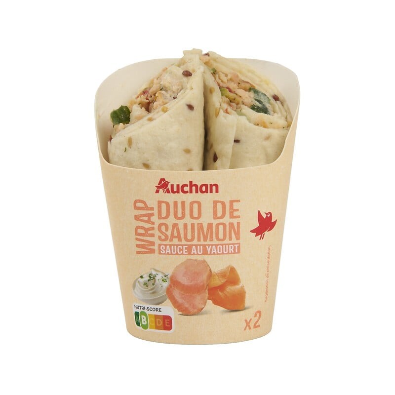 Wrap duo de saumon sauce au yaourt 2x90g