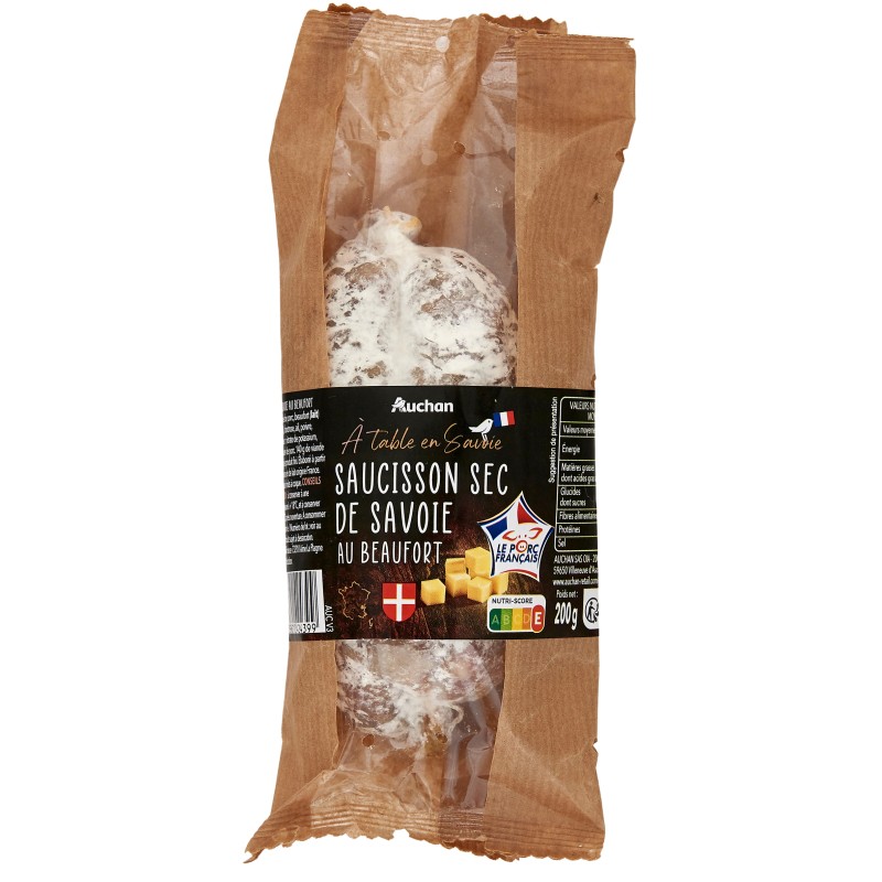 Saucisson sec de Savoie au beaufort 200g