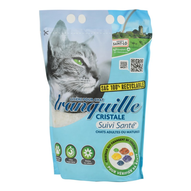 Litière Tranquille Cristale Suivi Santé 4L