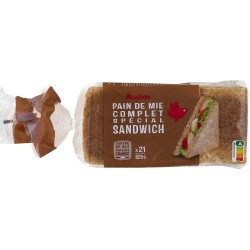 Pain de mie complet spécial sandwich 21 tranches 825g