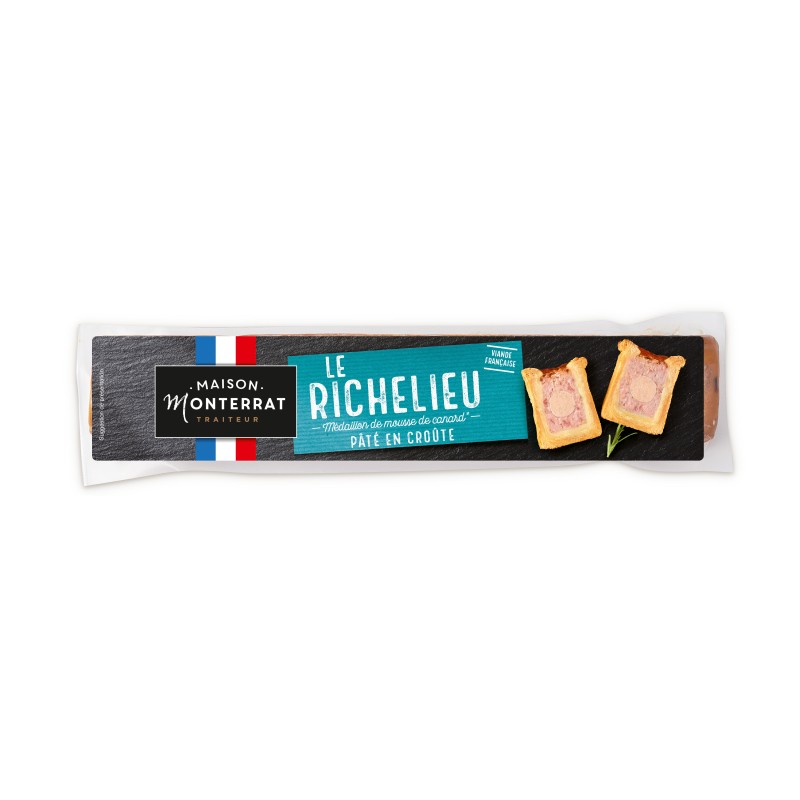 Pâté en croûte médaillon de mousse de canard le richelieu 450g