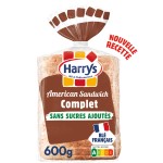 Pain de mie American sandwich complet 14 tranches  600g