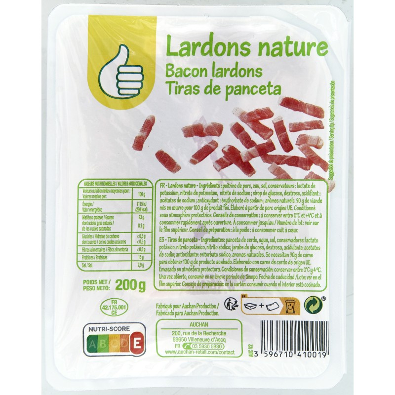 Lardons Nature 200g