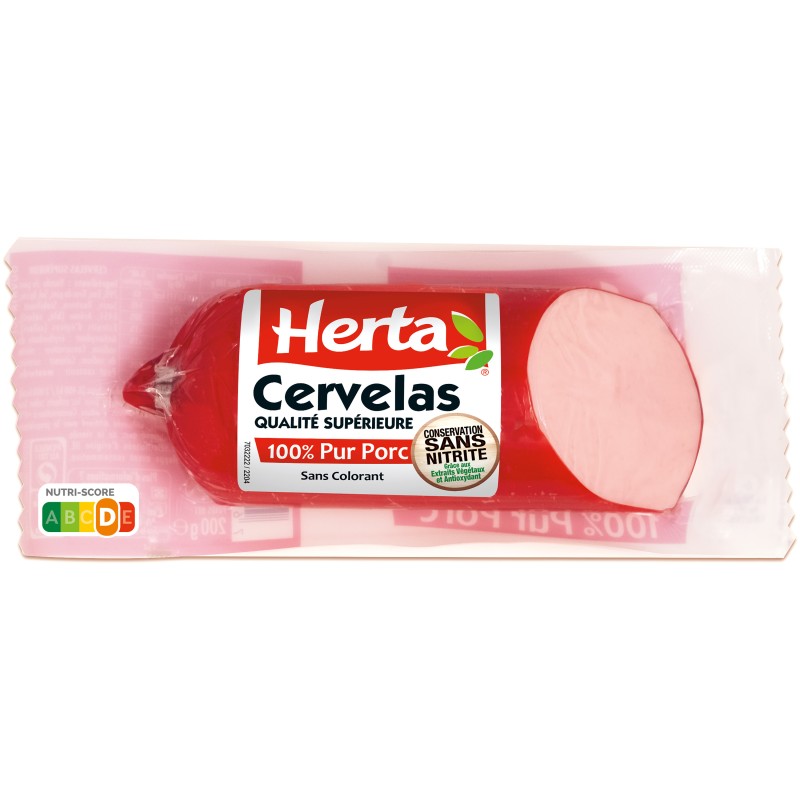 Cervelas pur porc sans nitrite 200g