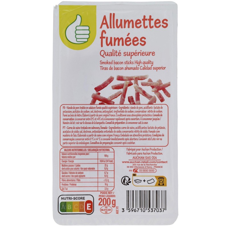Allumettes Fumée 200g