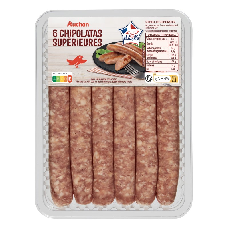 Chipolatas supérieures 6x55g