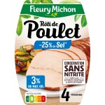 Rôti de poulet 3%MG -25% de sel sans nitrite x4 150g