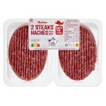 Steaks hachés pur bœuf 15%mg 2x100g