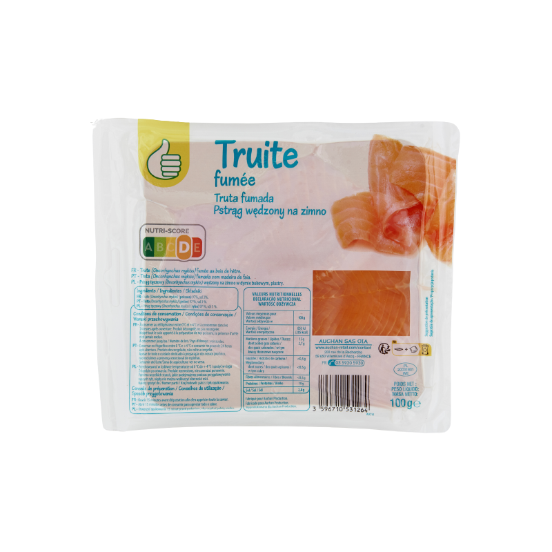 Truite fumée 100g