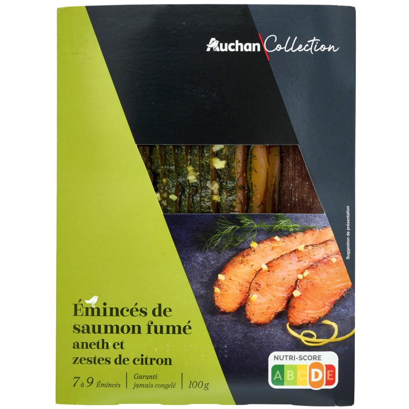 Emincé de saumon fumé aneth et citron 100g