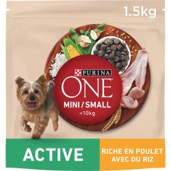Croquettes one active au poulet et riz pour petit chien 1.5kg