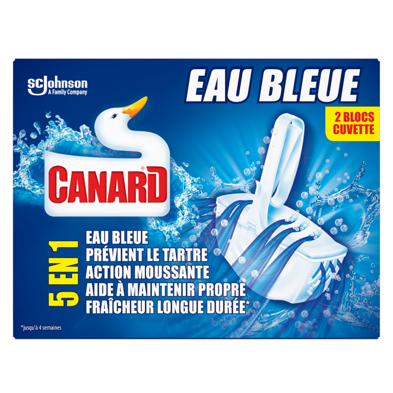 Bloc WC 5 en 1 colorant eau bleue x2