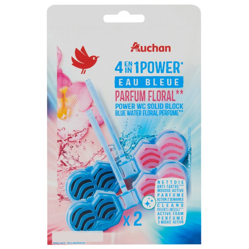 Bloc WC 4en1 power eau bleue parfum floral x2