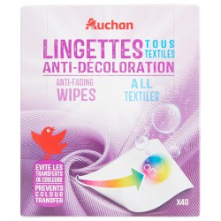 Lingettes anti-décoloration tous textiles x40