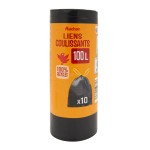 Sacs poubelle avec liens coulissants 10x100l