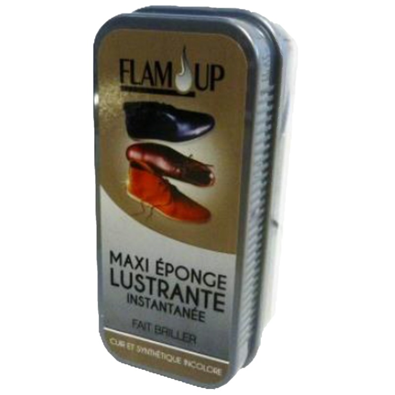 Eponge maxi lustrante instantanée cuir et synthétique incolore x1