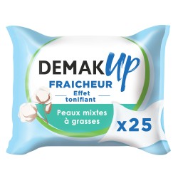 Lingettes démaquillantes fraîcheur x25
