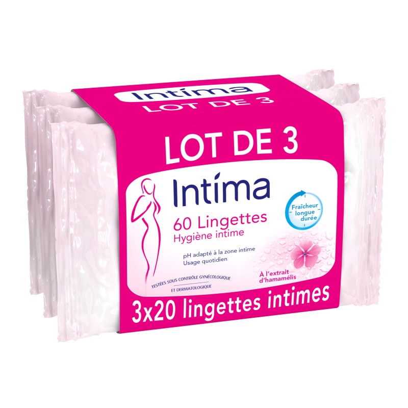 Lingettes hygiène intime 3x20