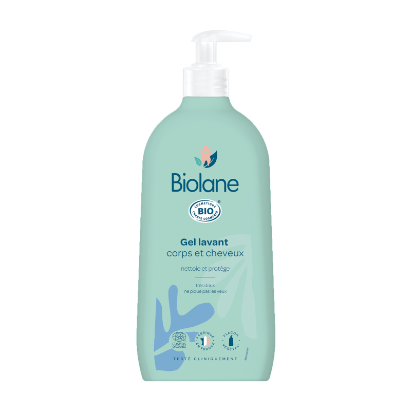 Gel lavant corps et cheveux bio pour bébé 500ml