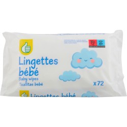 Lingettes bébé x72