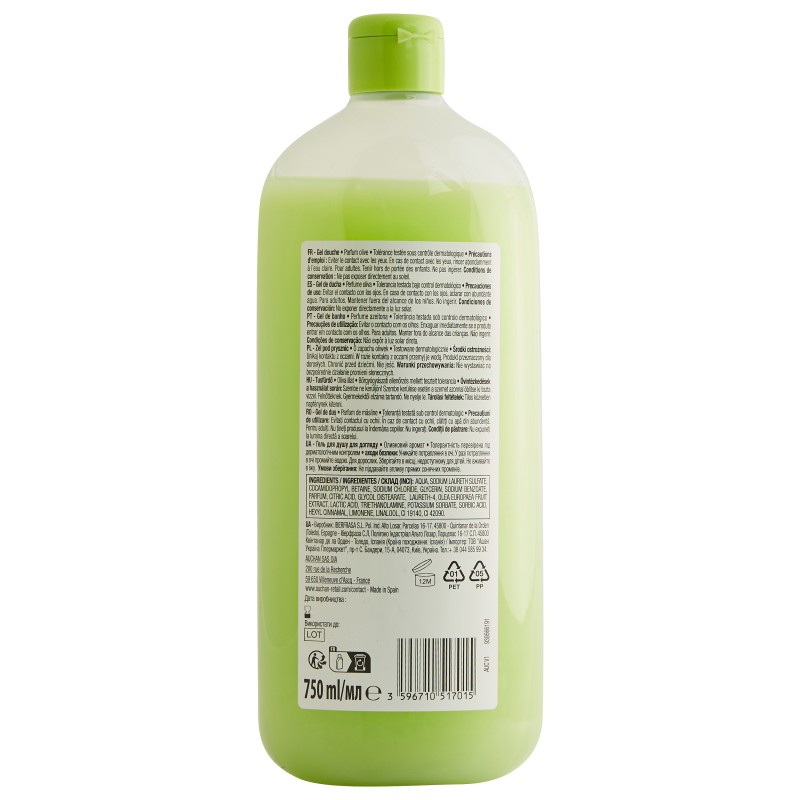 Gel douche olive 750ml