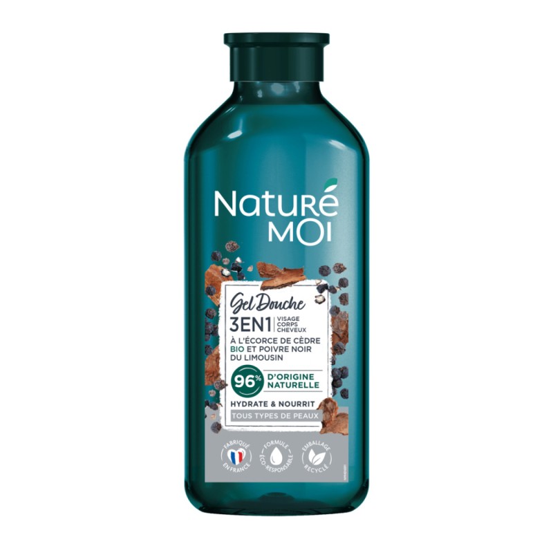 Gel douche 3en1 cèdre et poivre noir 250ml