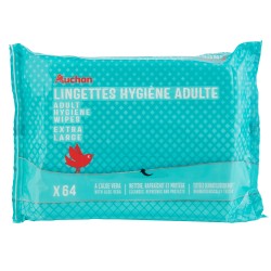 Lingettes hygiène adulte x64