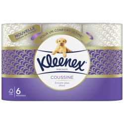 Papier toilette coussiné 3 plis 6 rouleaux