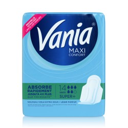 Serviettes hygiéniques maxi confort avec ailettes x14