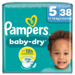Couches baby dry taille 5 11-16kg x38