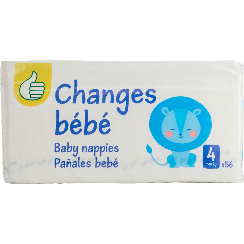 Couches taille 4 7-18kg x56