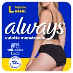 Culotte de règles lavable taille L noir
