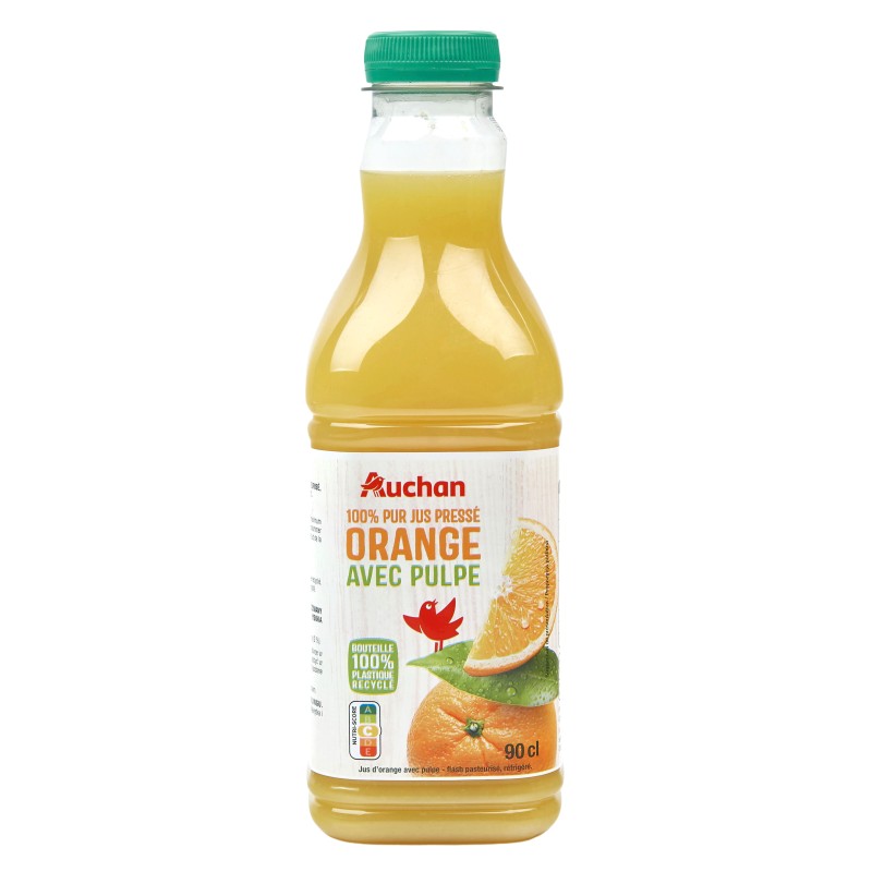 Pur jus d'orange pressé avec pulpe 90cl